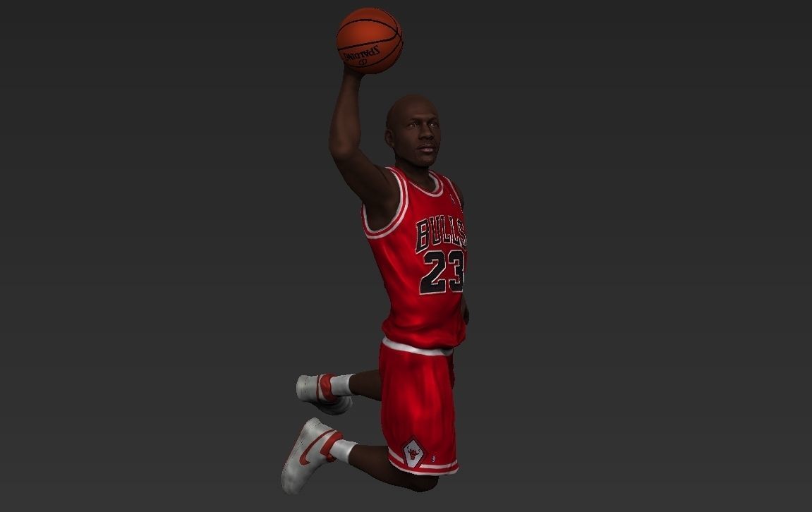 Michael Jordan ready for full color 3D printing  3D print model_16