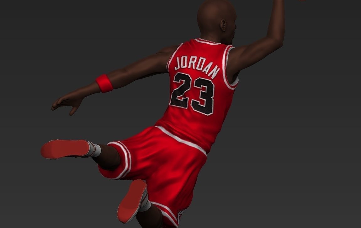 Michael Jordan ready for full color 3D printing  3D print model_18