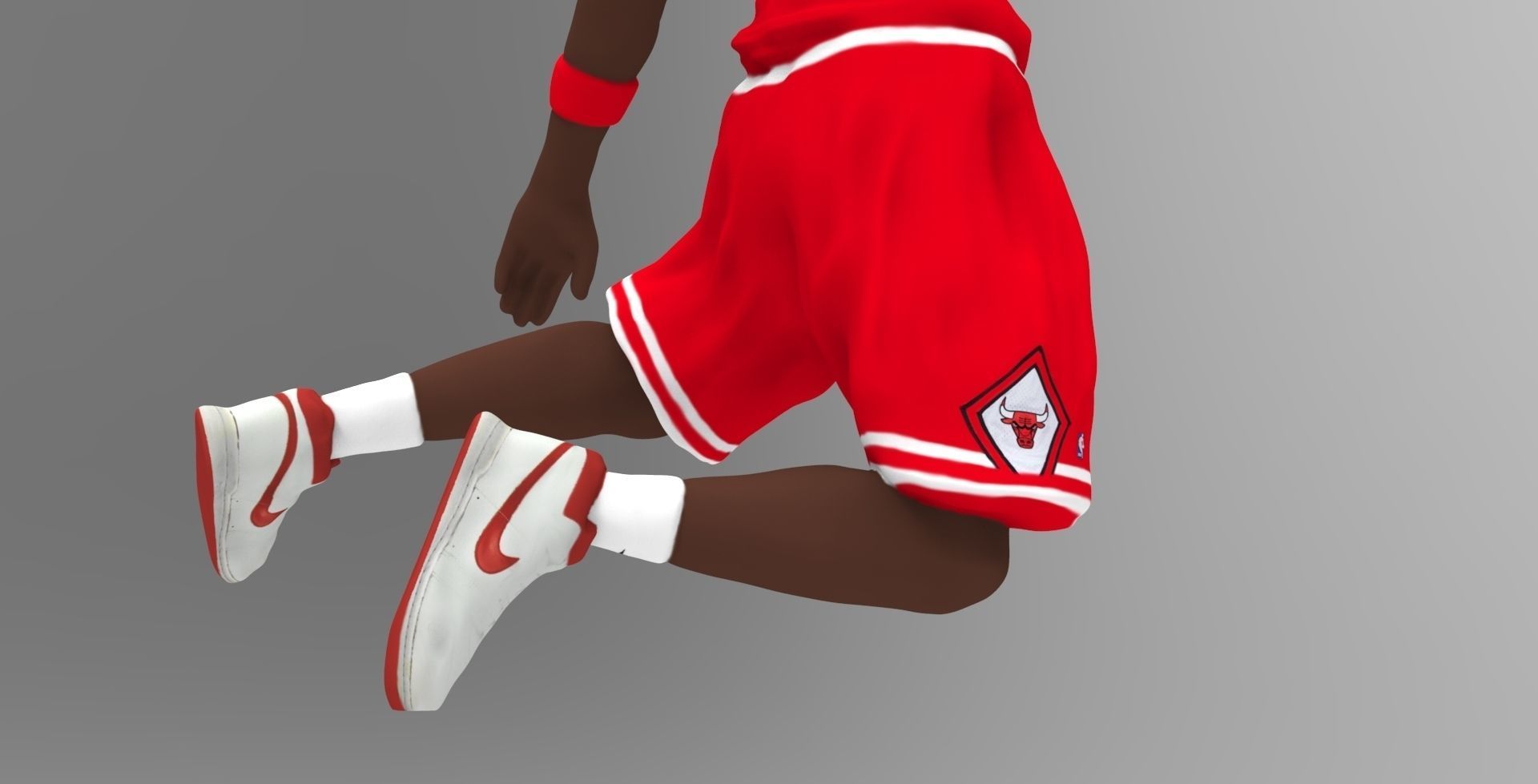 Michael Jordan ready for full color 3D printing  3D print model_19
