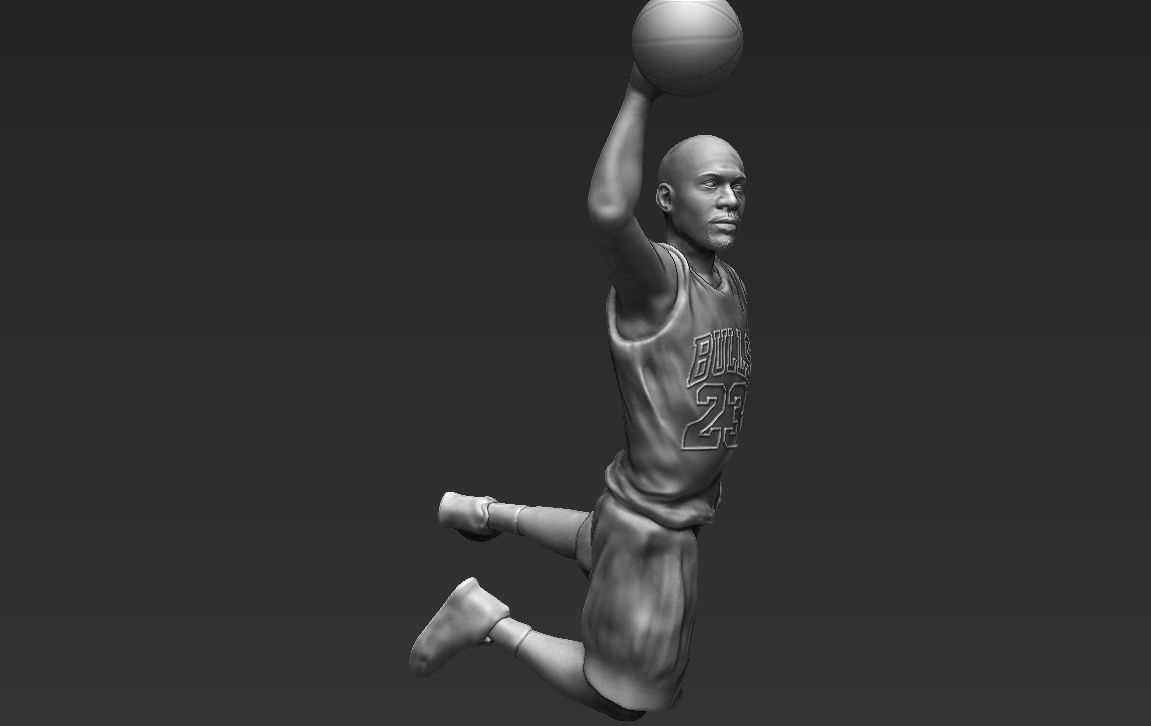 Michael Jordan ready for full color 3D printing  3D print model_23