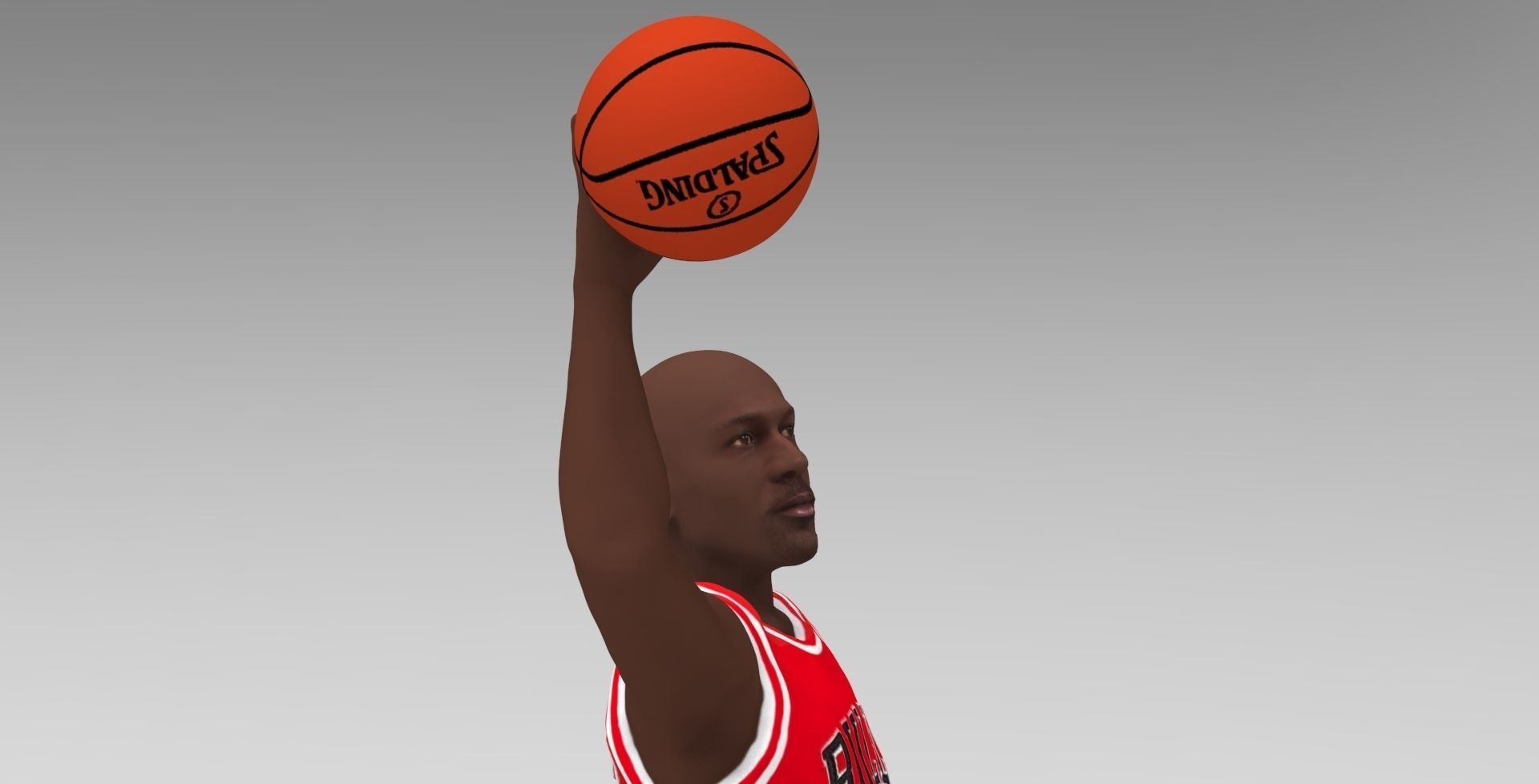 Michael Jordan ready for full color 3D printing  3D print model_13