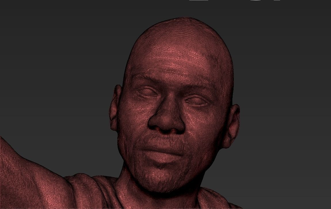 Michael Jordan ready for full color 3D printing  3D print model_38