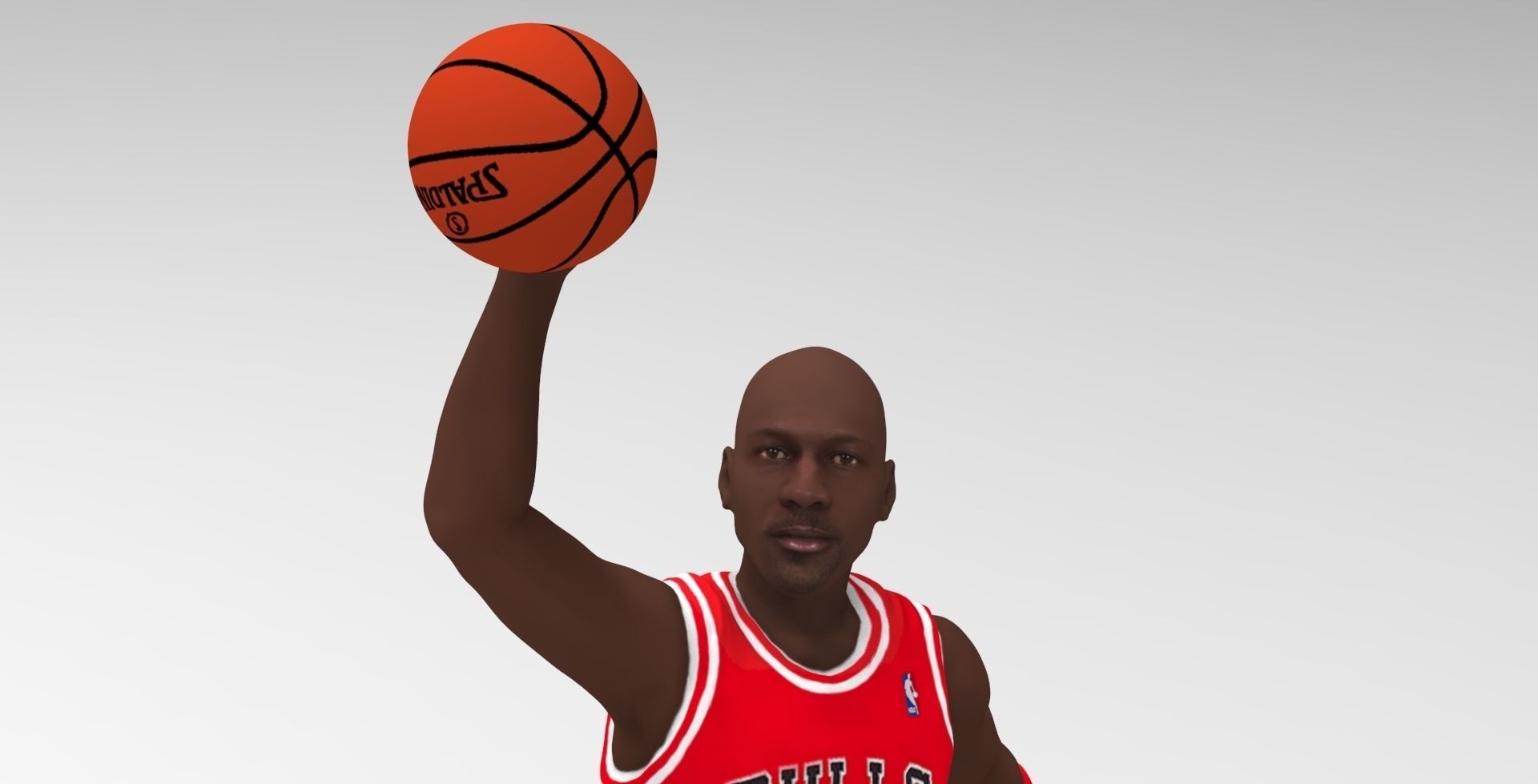 Michael Jordan ready for full color 3D printing  3D print model_12