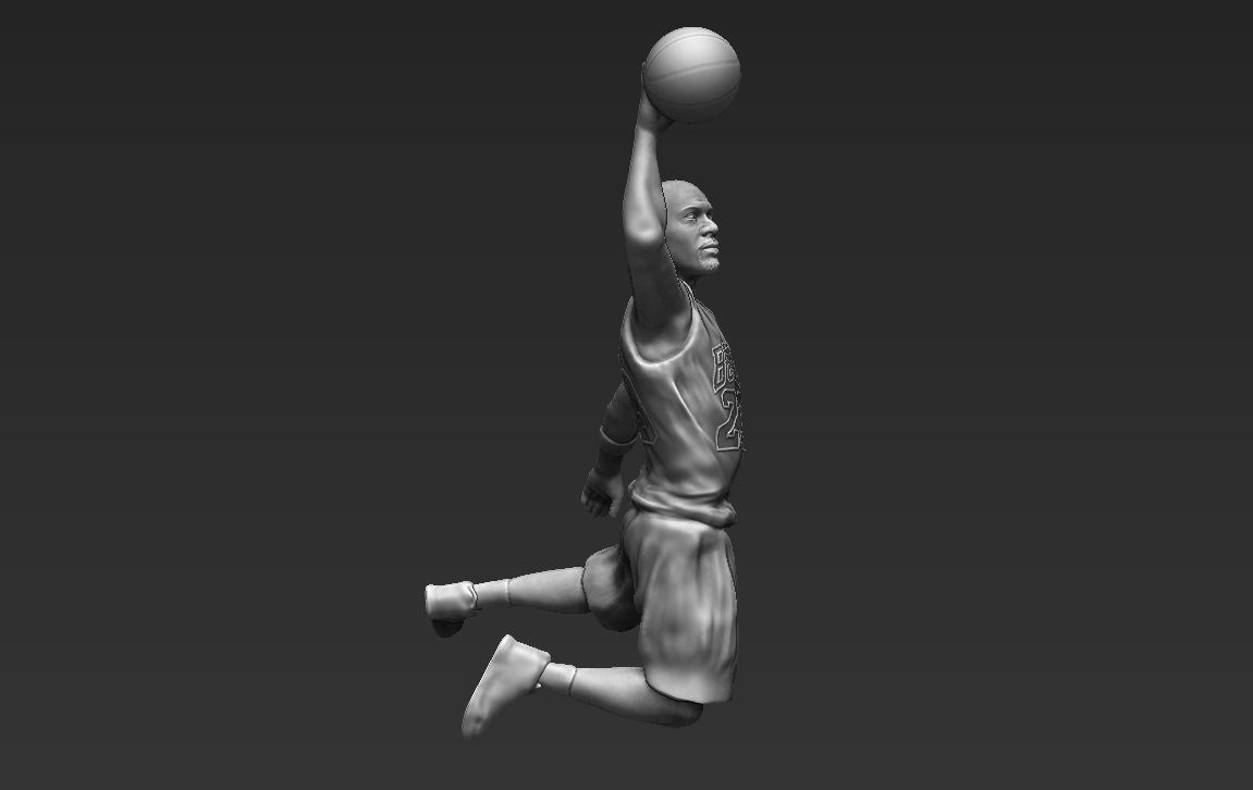 Michael Jordan ready for full color 3D printing  3D print model_30