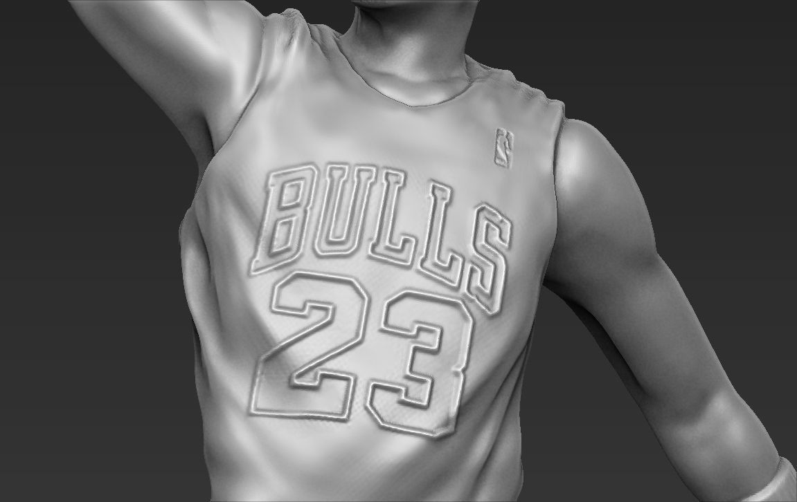 Michael Jordan ready for full color 3D printing  3D print model_35