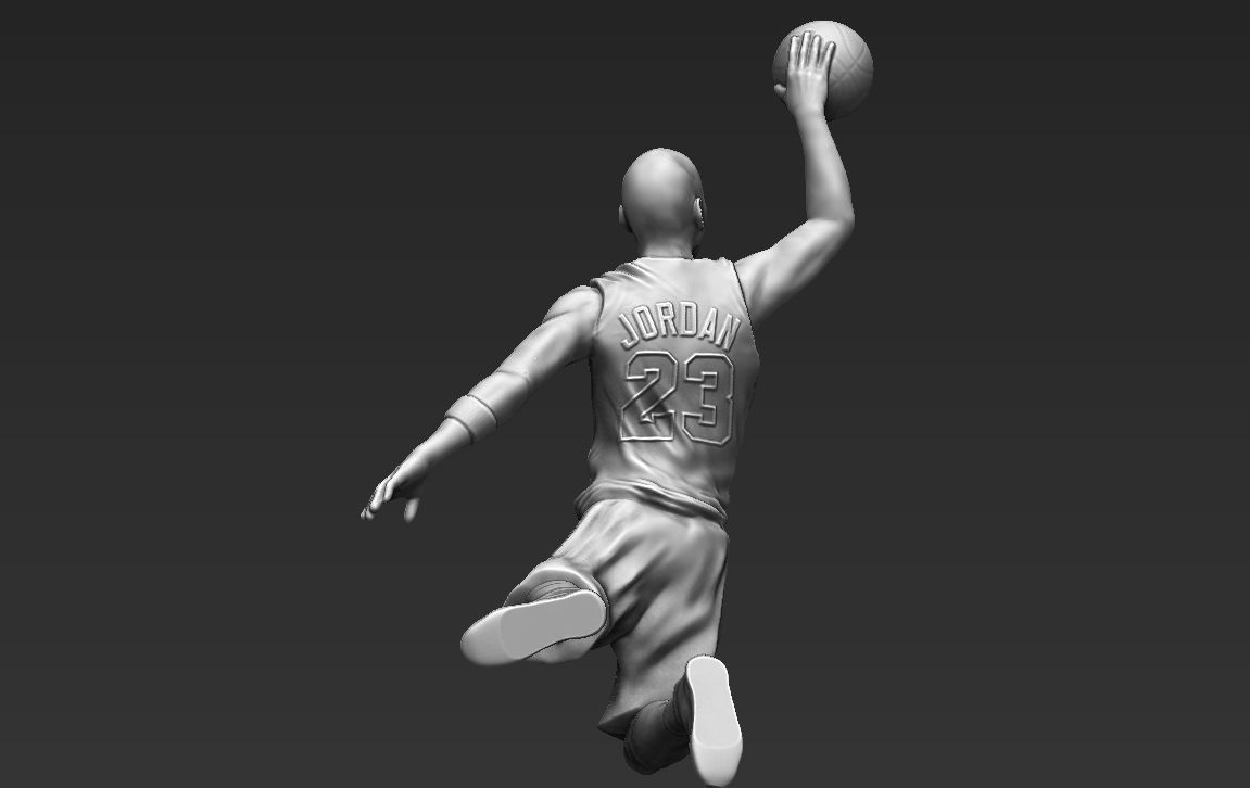 Michael Jordan ready for full color 3D printing  3D print model_28