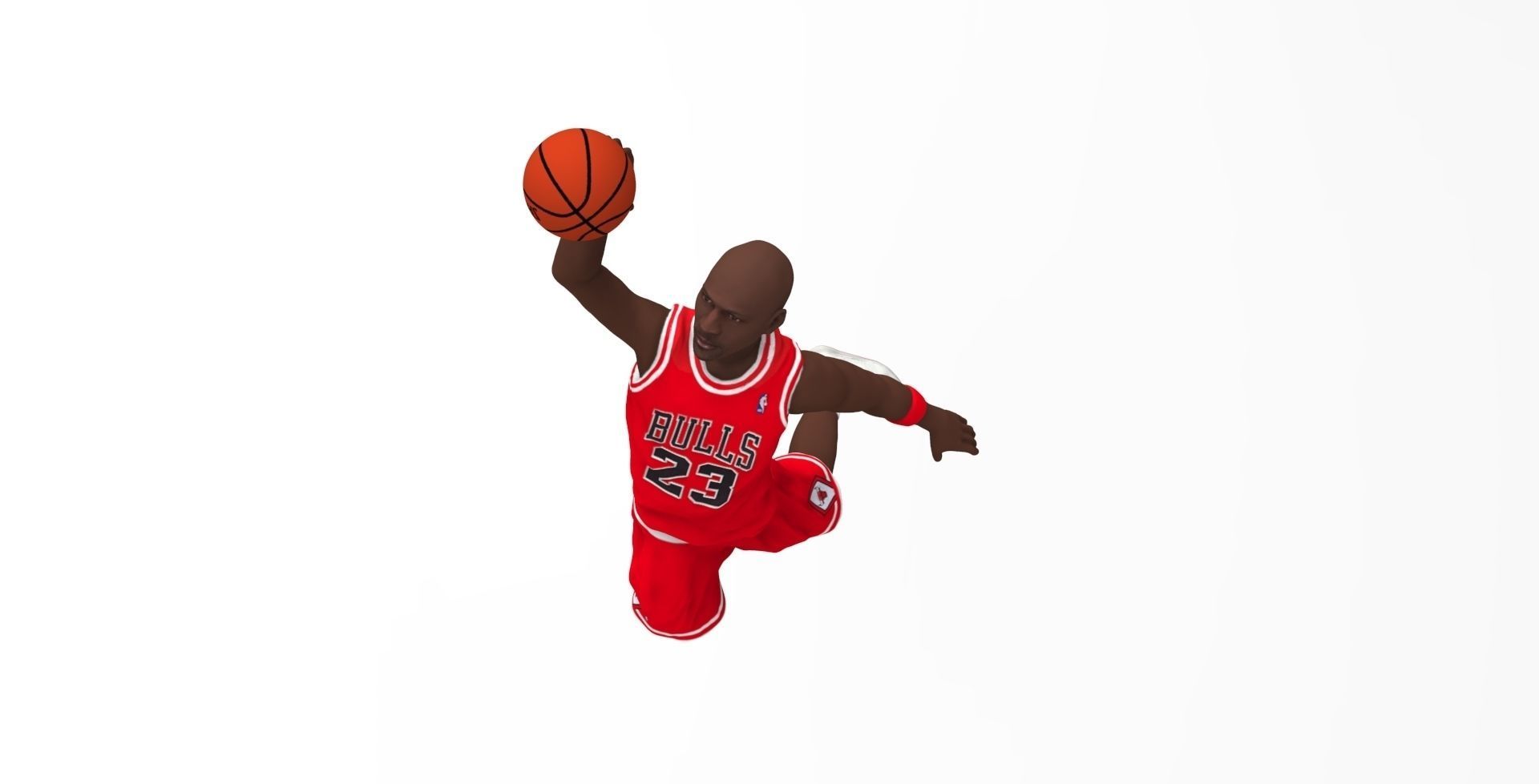 Michael Jordan ready for full color 3D printing  3D print model_8