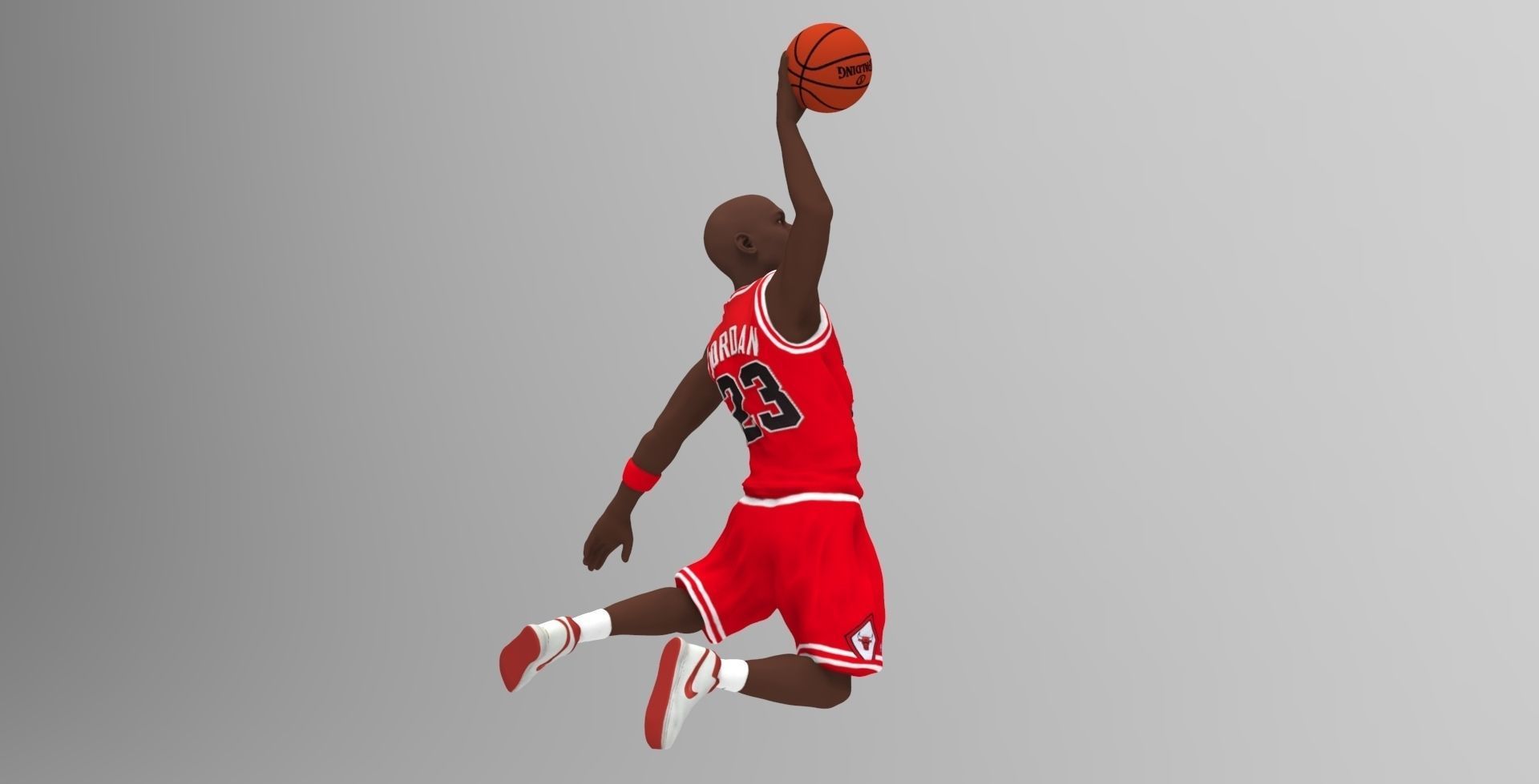 Michael Jordan ready for full color 3D printing  3D print model_5