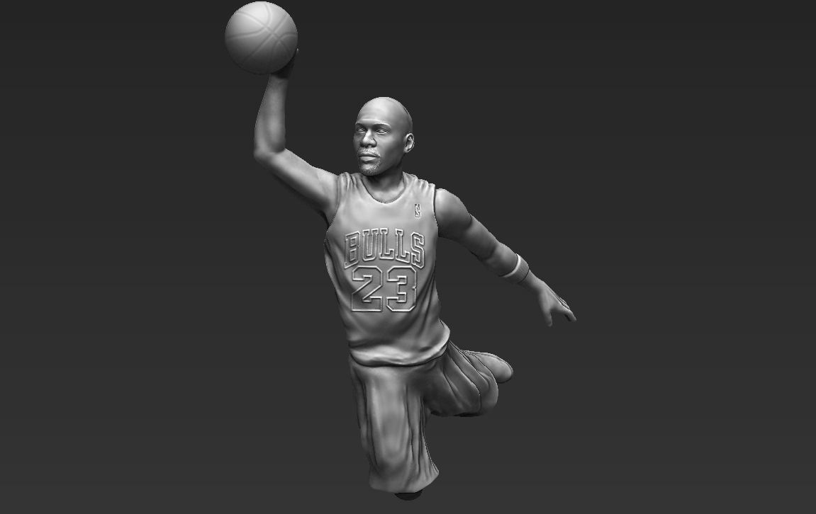 Michael Jordan ready for full color 3D printing  3D print model_24