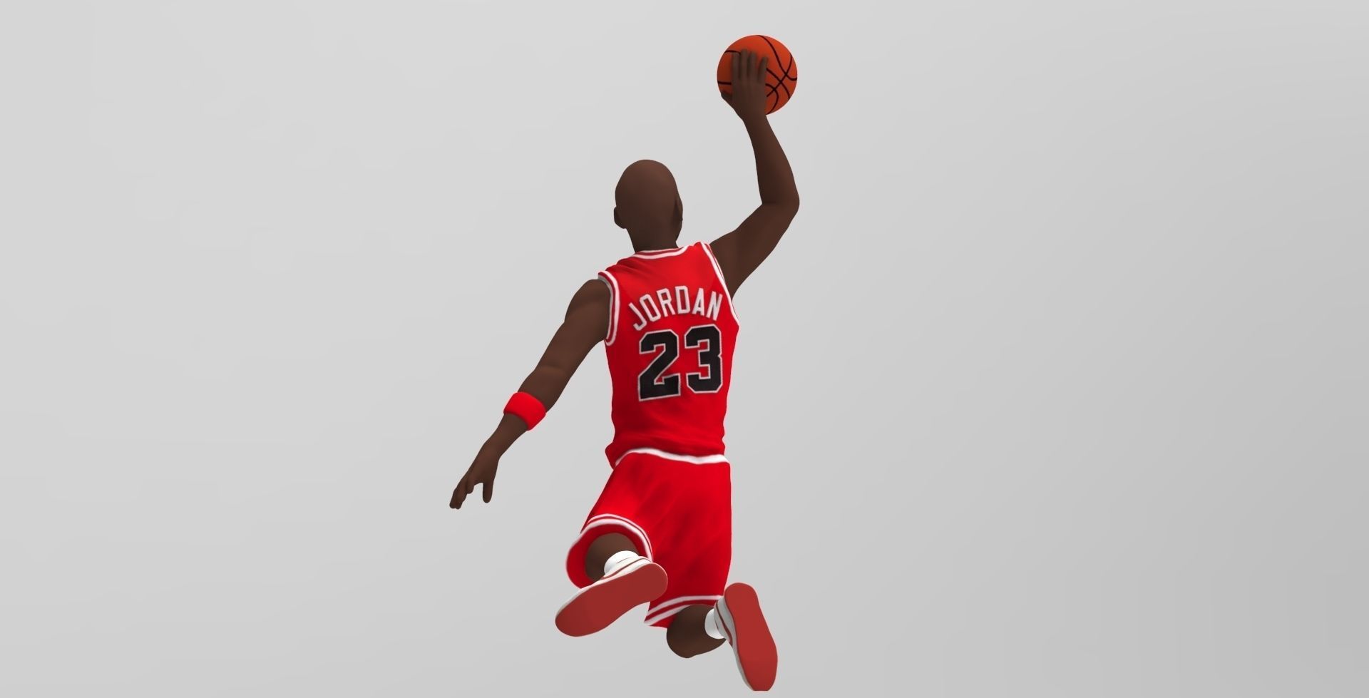 Michael Jordan ready for full color 3D printing  3D print model_6