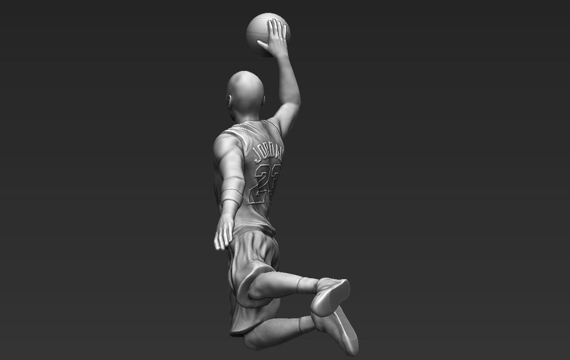 Michael Jordan ready for full color 3D printing  3D print model_27
