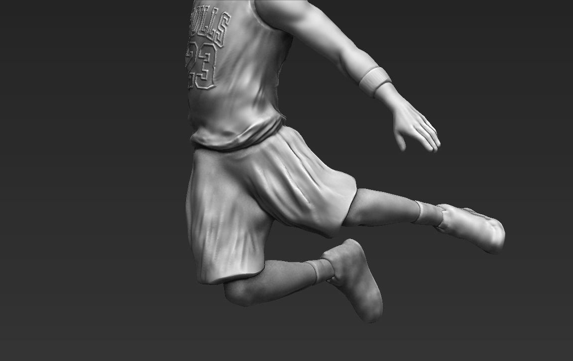 Michael Jordan ready for full color 3D printing  3D print model_33