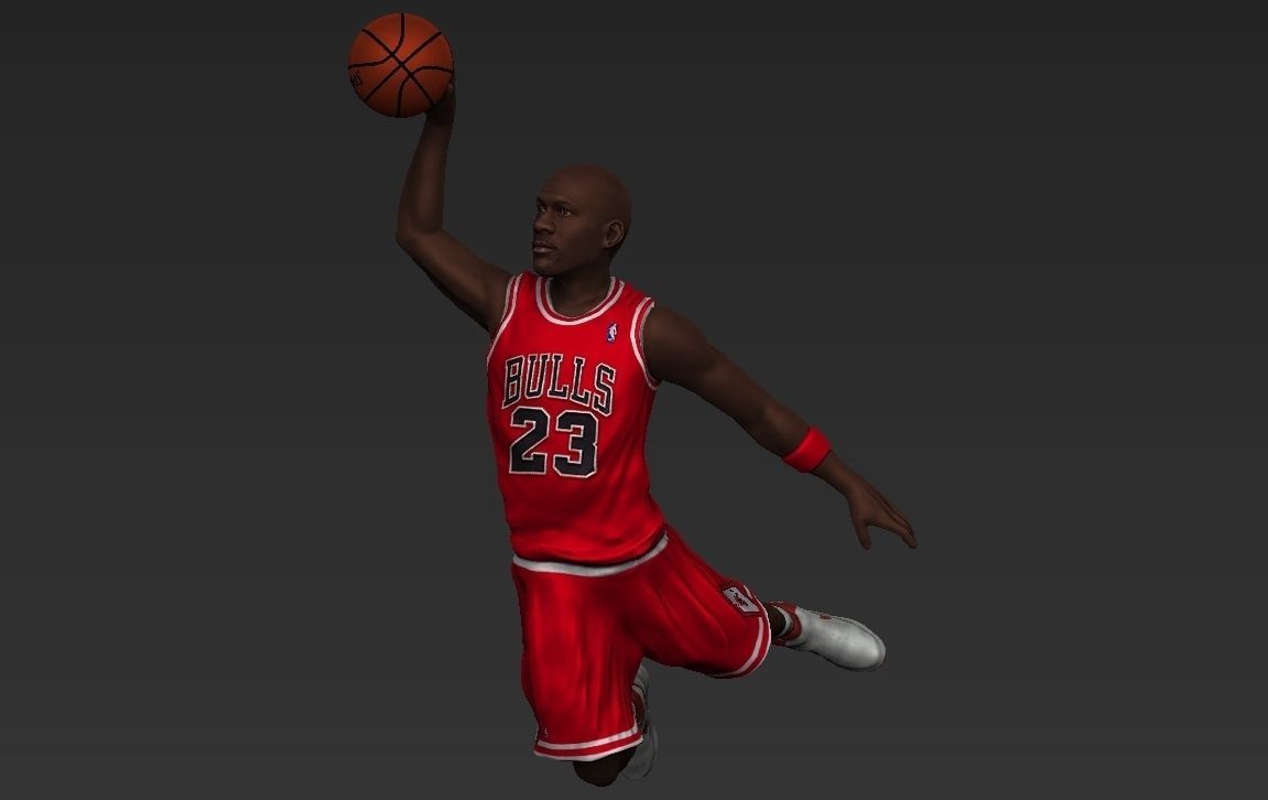 Michael Jordan ready for full color 3D printing  3D print model_15