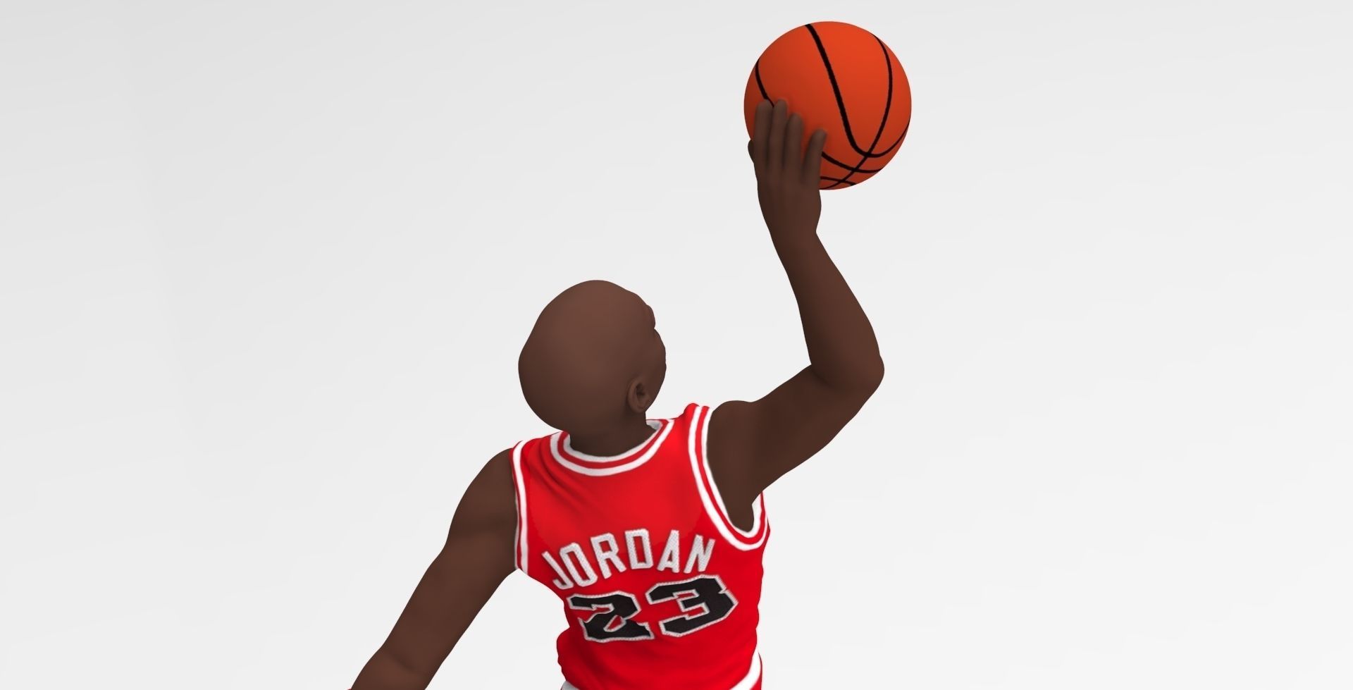 Michael Jordan ready for full color 3D printing  3D print model_14