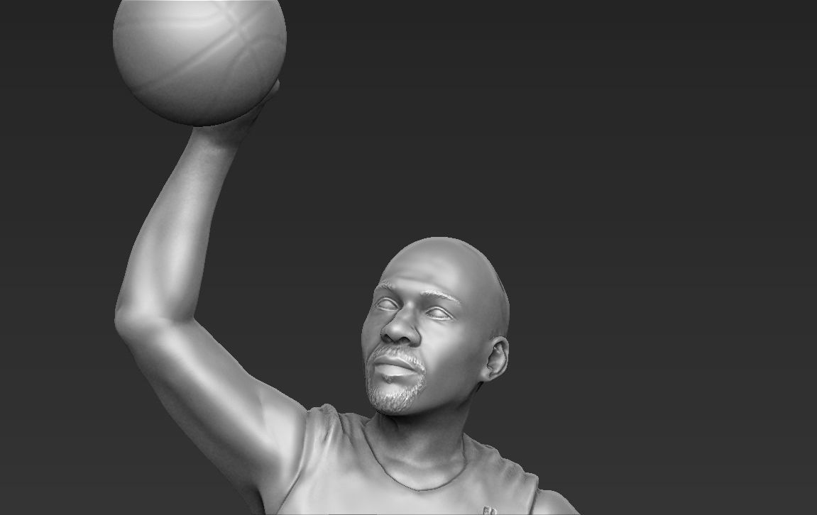 Michael Jordan ready for full color 3D printing  3D print model_34