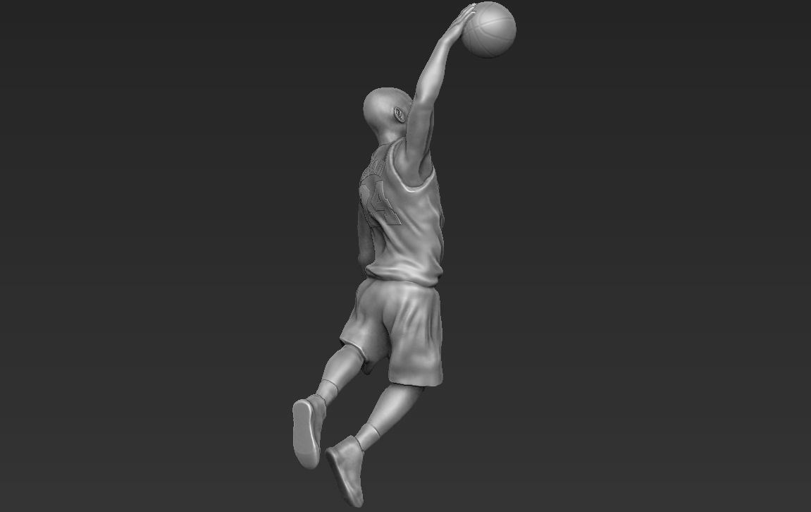 Kobe Bryant 3D printing ready stl obj formats 3D print model_7