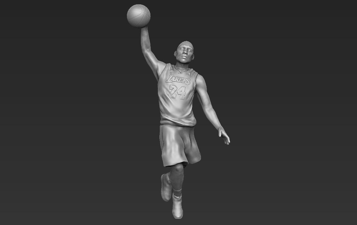 Kobe Bryant 3D printing ready stl obj formats 3D print model_4