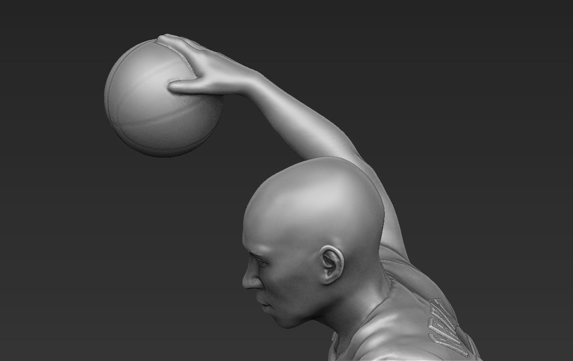 Kobe Bryant 3D printing ready stl obj formats 3D print model_15
