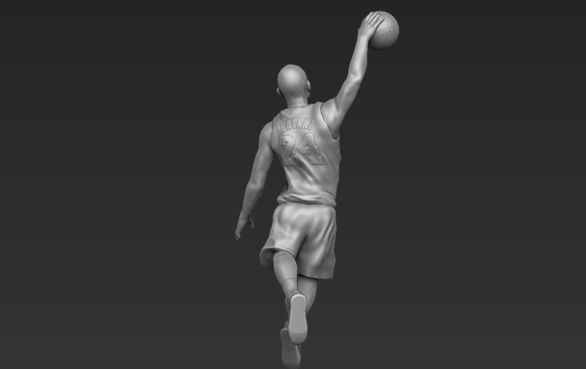 Kobe Bryant 3D printing ready stl obj formats 3D print model_6
