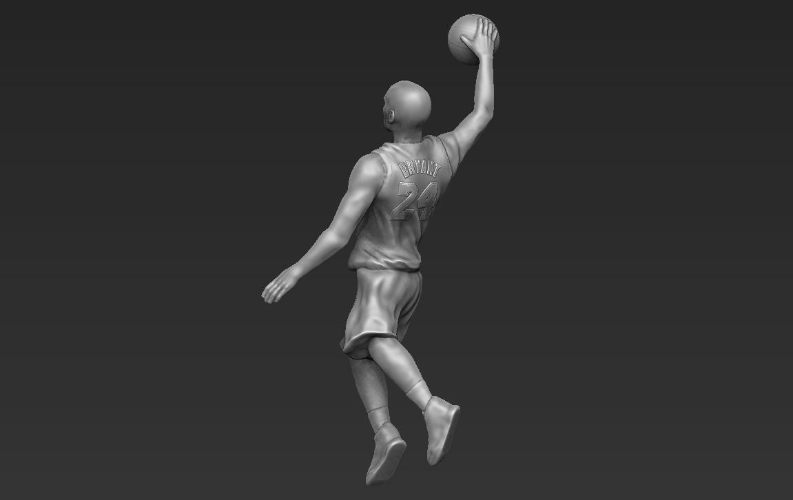 Kobe Bryant 3D printing ready stl obj formats 3D print model_5