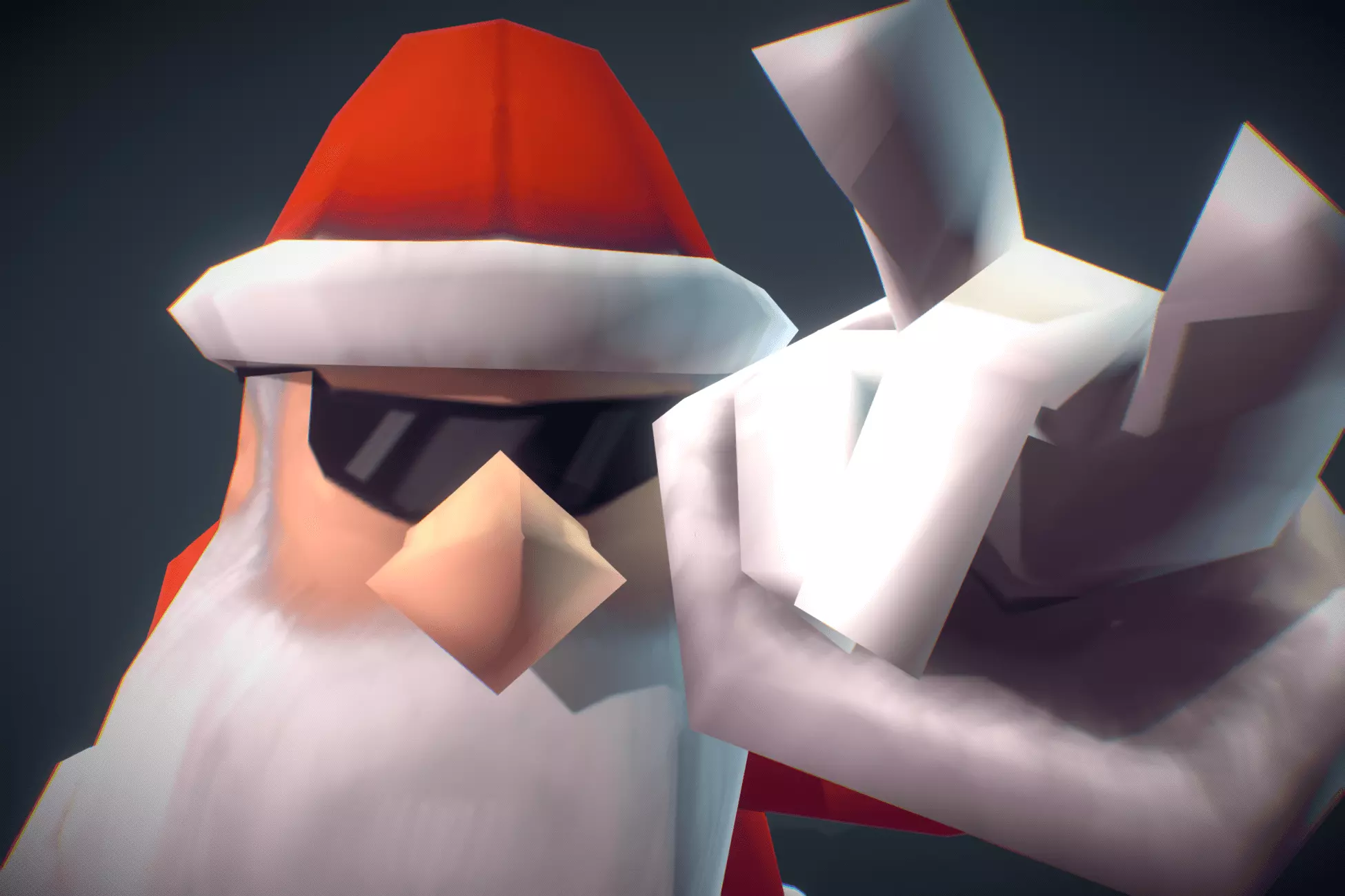 Santa Claus Christmas - Low Poly Hand Painted Low-poly 3D model_0