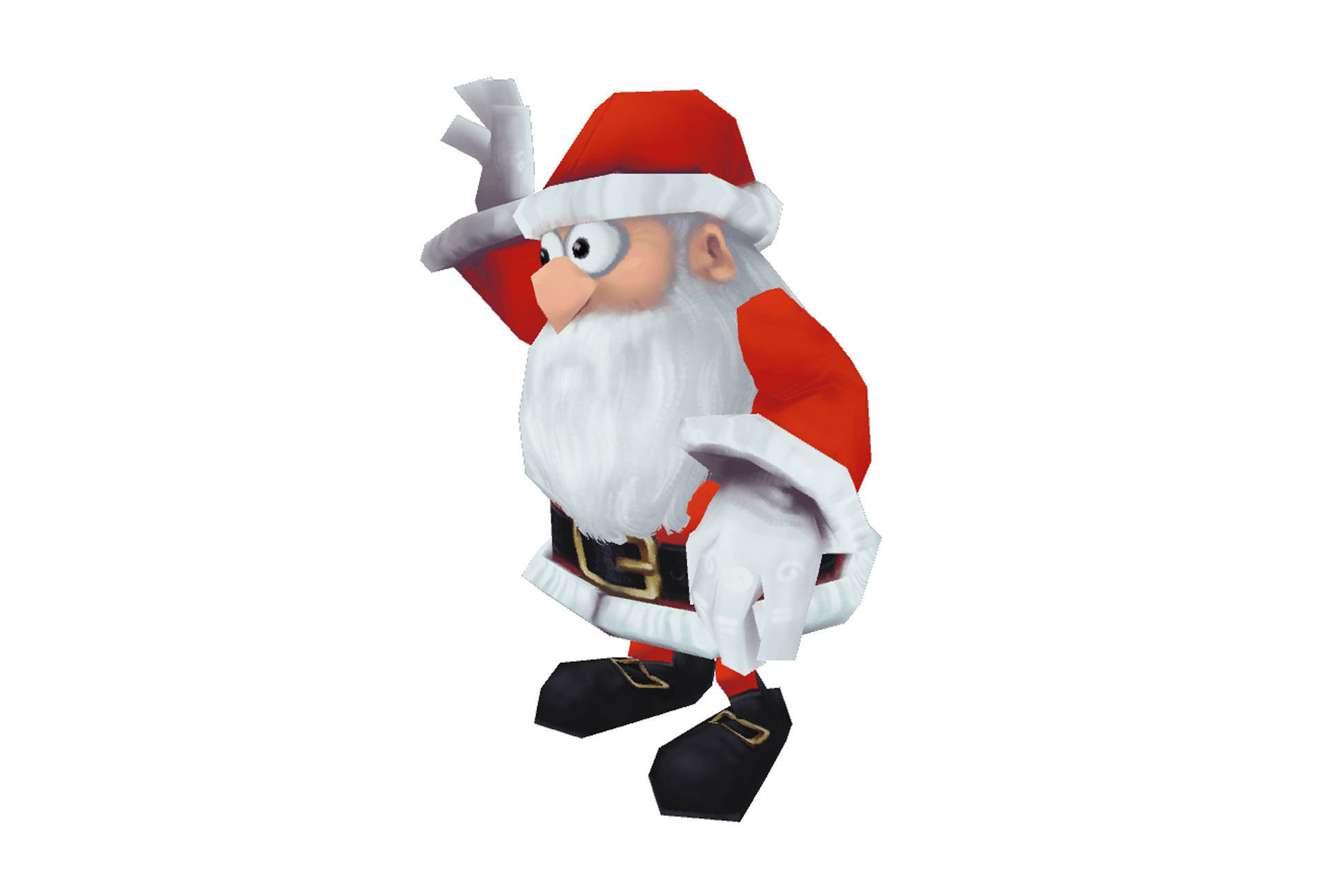 Santa Claus Christmas - Low Poly Hand Painted Low-poly 3D model_6