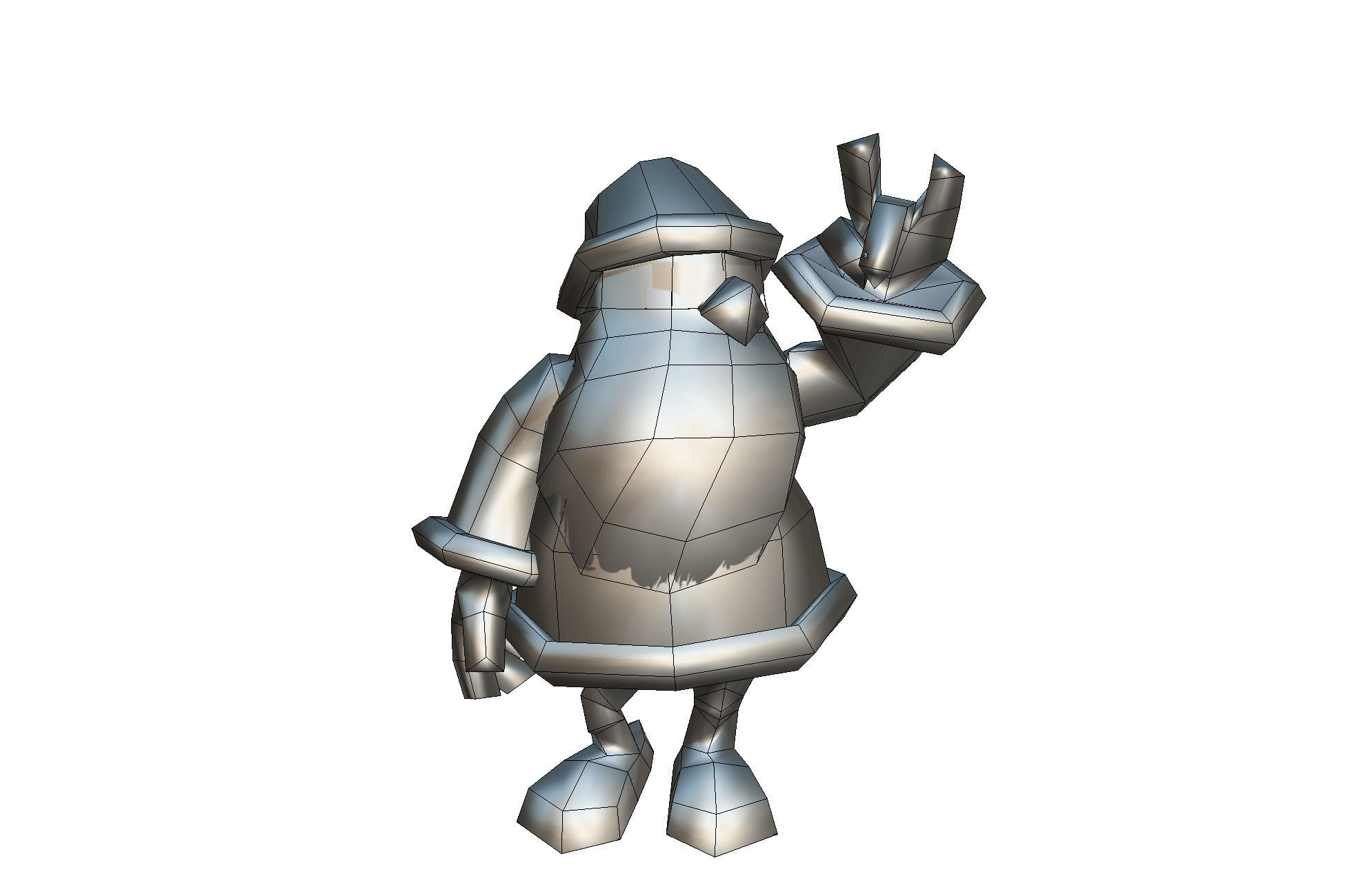 Santa Claus Christmas - Low Poly Hand Painted Low-poly 3D model_2