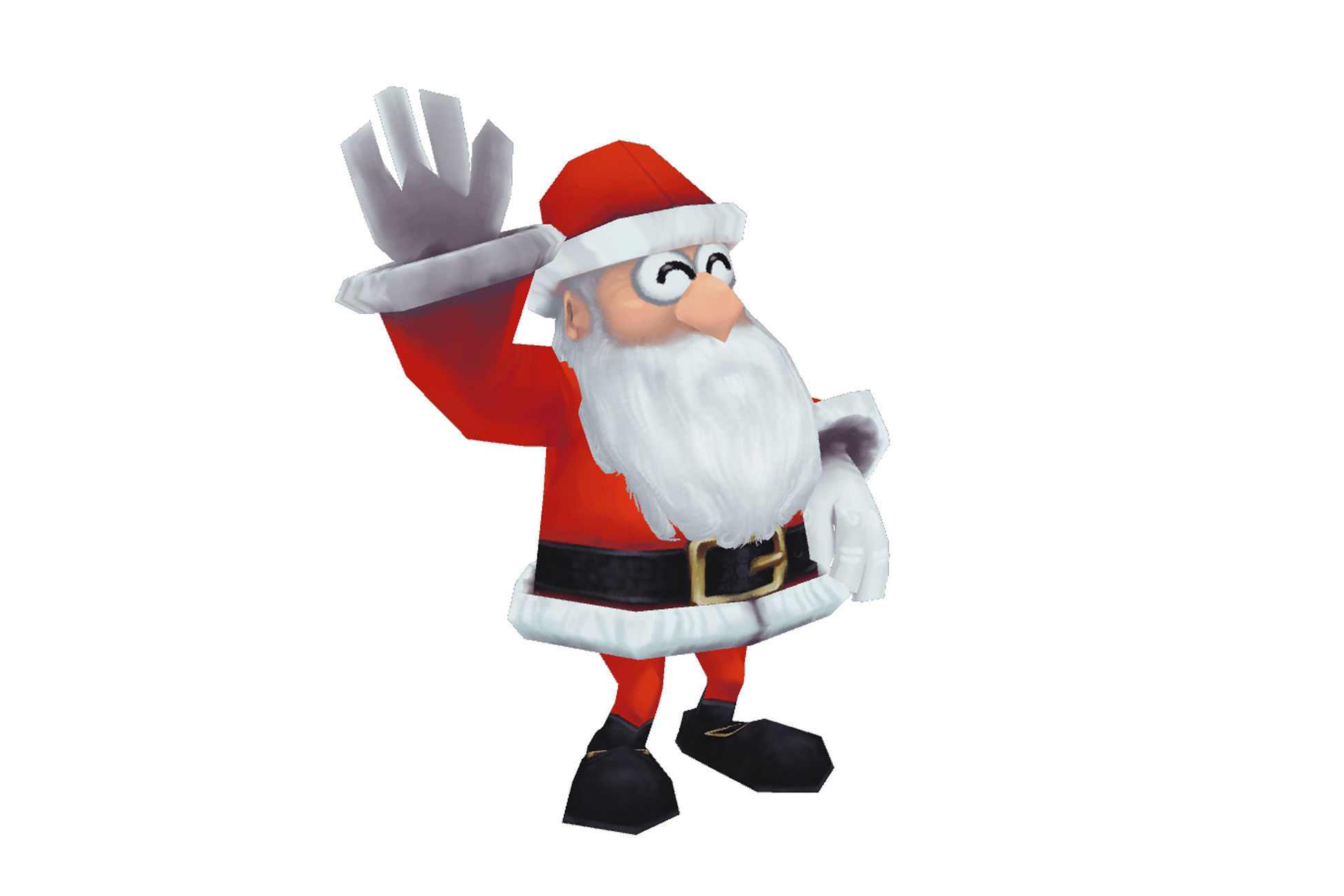 Santa Claus Christmas - Low Poly Hand Painted Low-poly 3D model_5