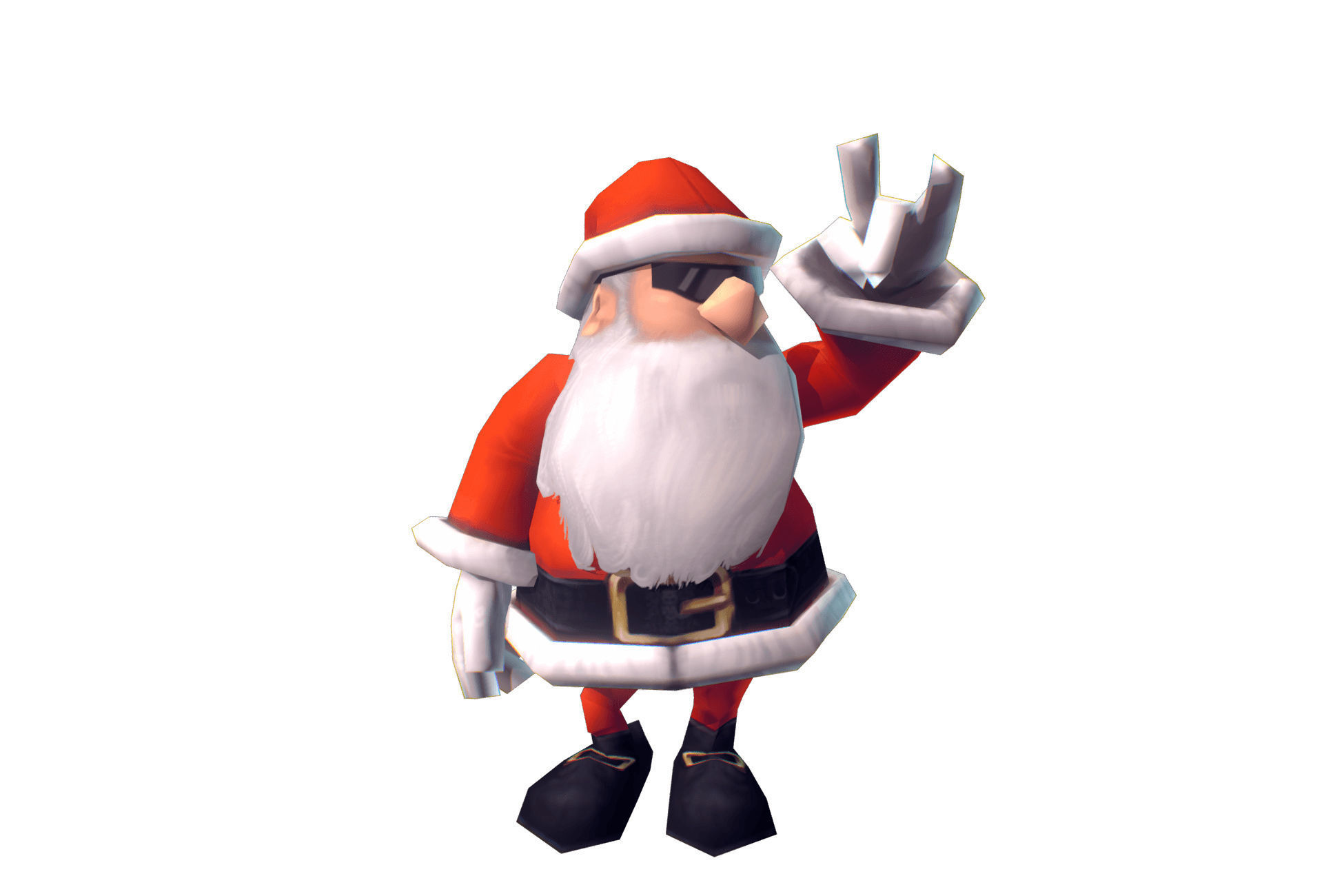 Santa Claus Christmas - Low Poly Hand Painted Low-poly 3D model_1
