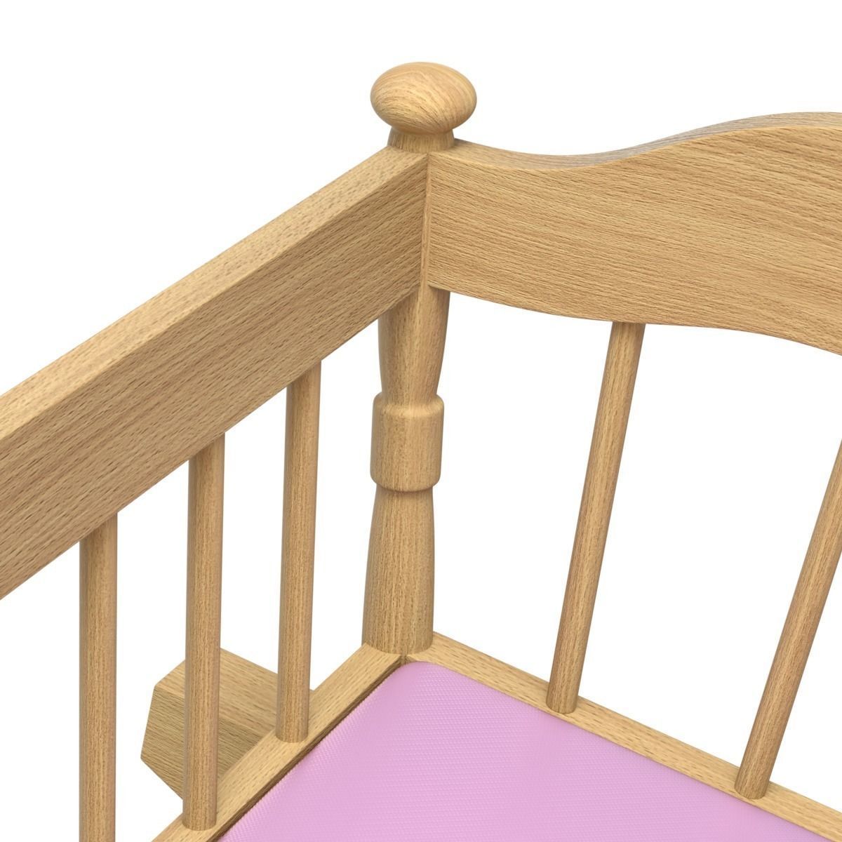 Wooden Cradle 3D model_7