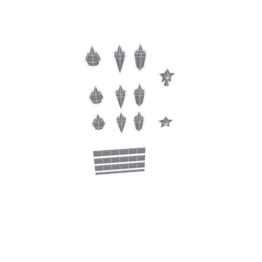 Christmas Tree and Presents - Low Poly Hand Painted Low-poly 3D model_6