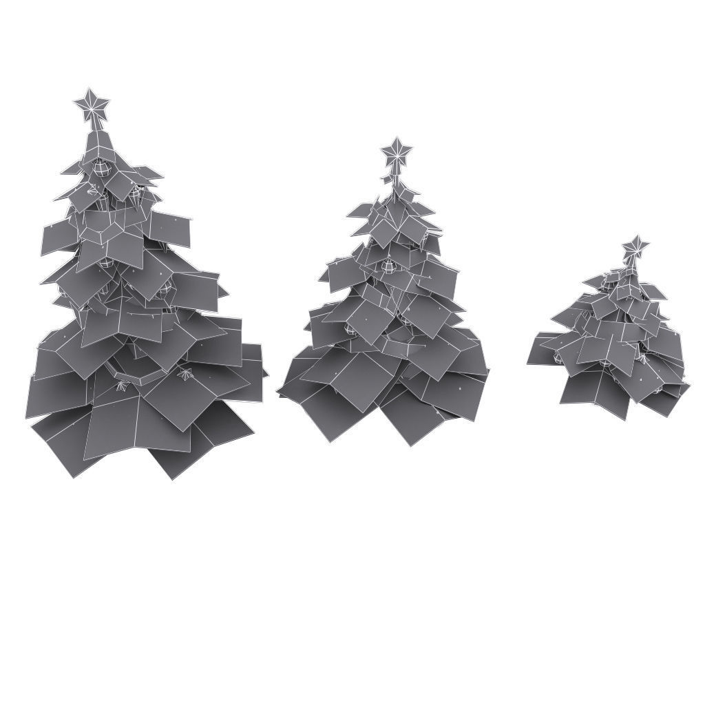 Christmas Tree and Presents - Low Poly Hand Painted Low-poly 3D model_2