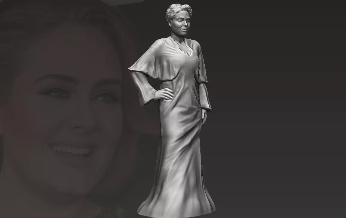 Adele 3D printing ready stl obj formats 3D print model_0