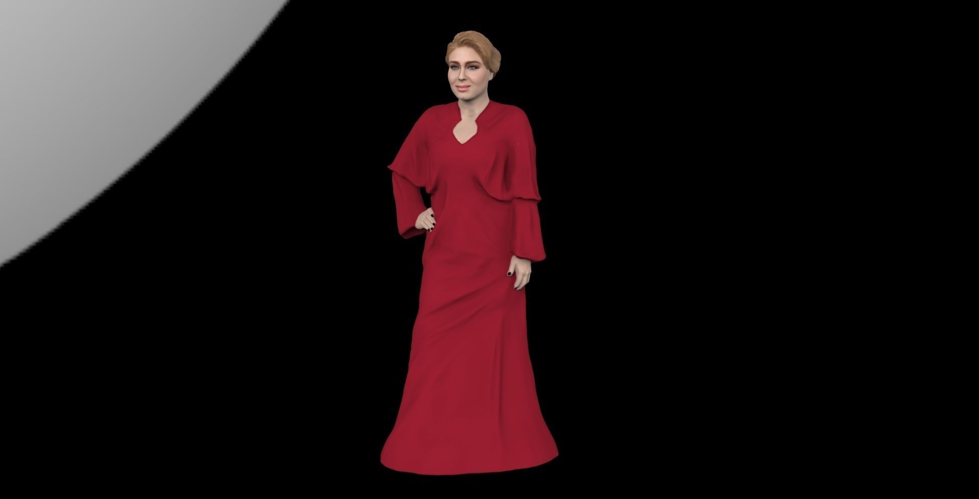 Adele ready for full color 3D printing 3D print model_5