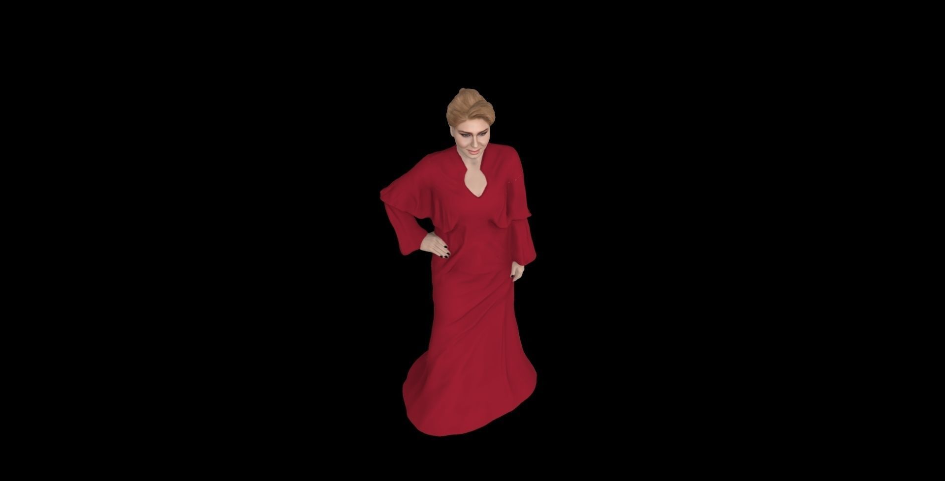 Adele ready for full color 3D printing 3D print model_24