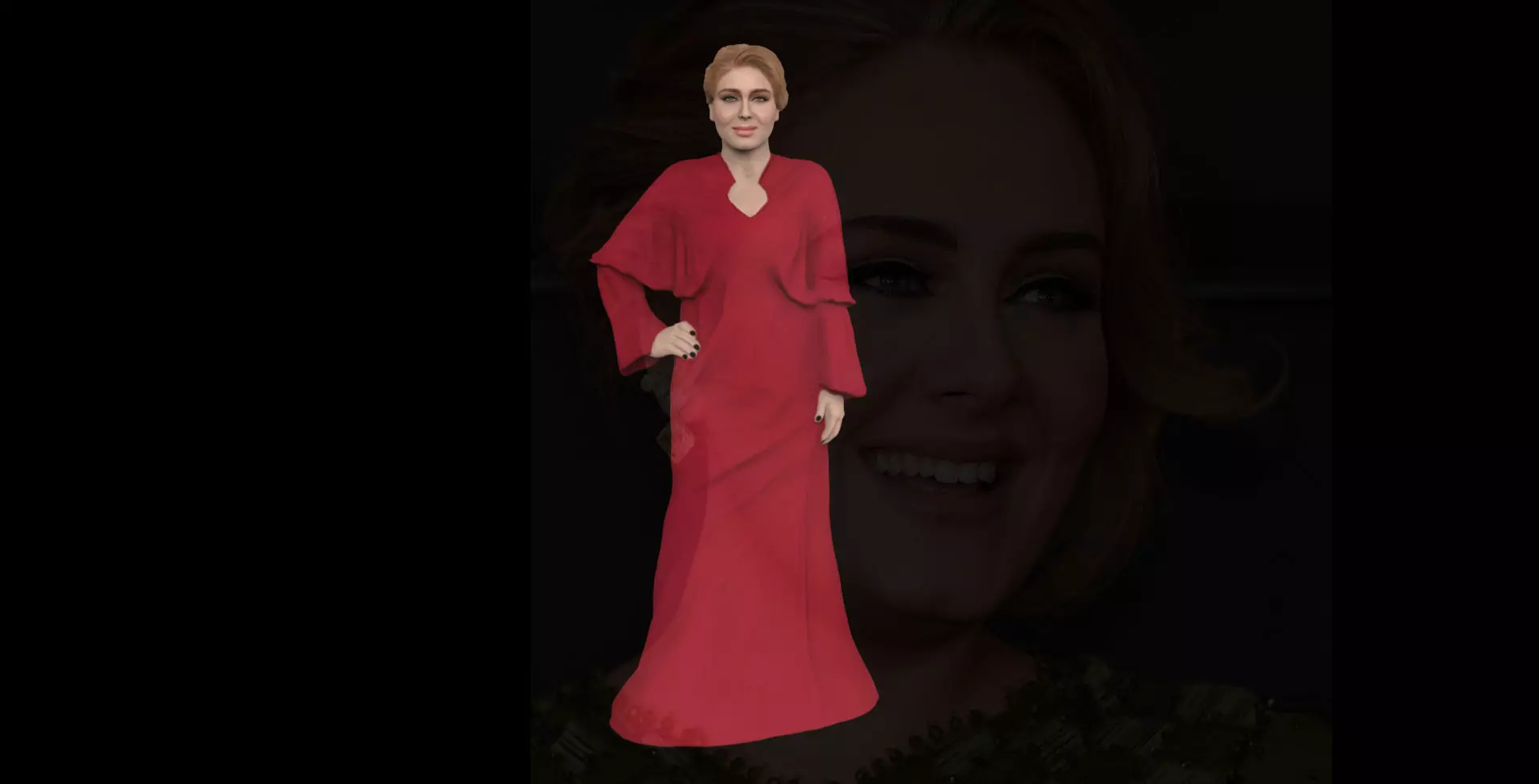 Adele ready for full color 3D printing 3D print model_0