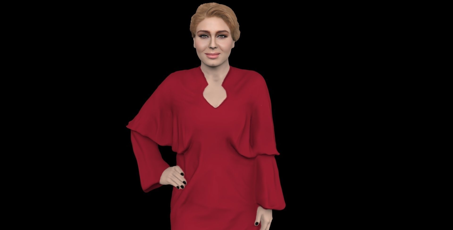 Adele ready for full color 3D printing 3D print model_8