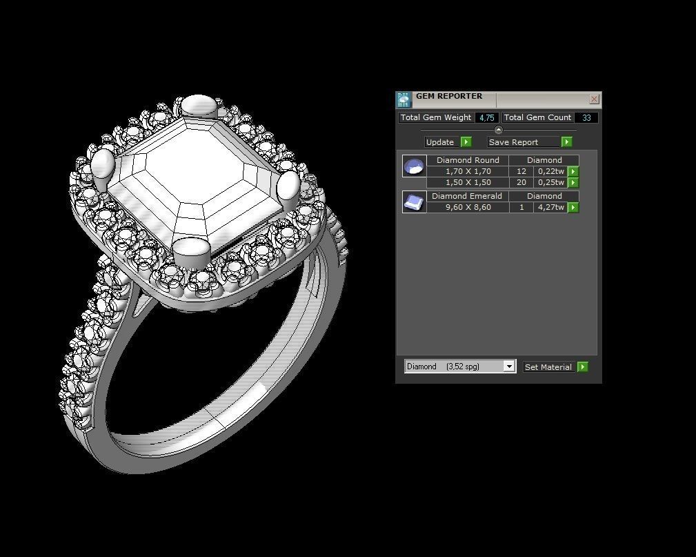ring halo 3D print model_3