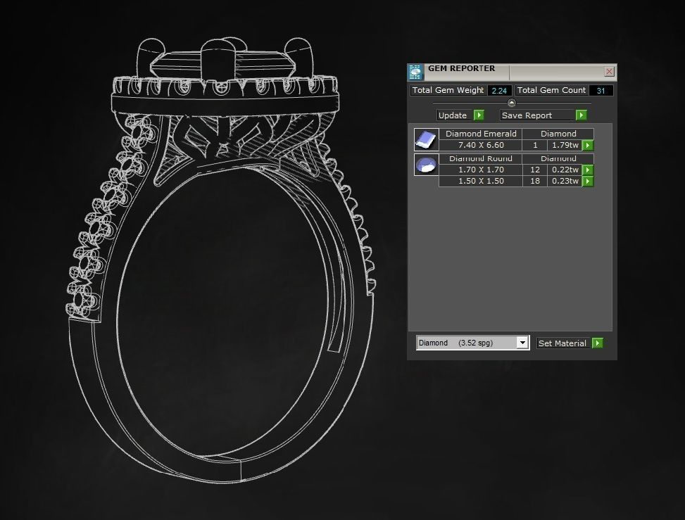 ring halo 3D print model_4