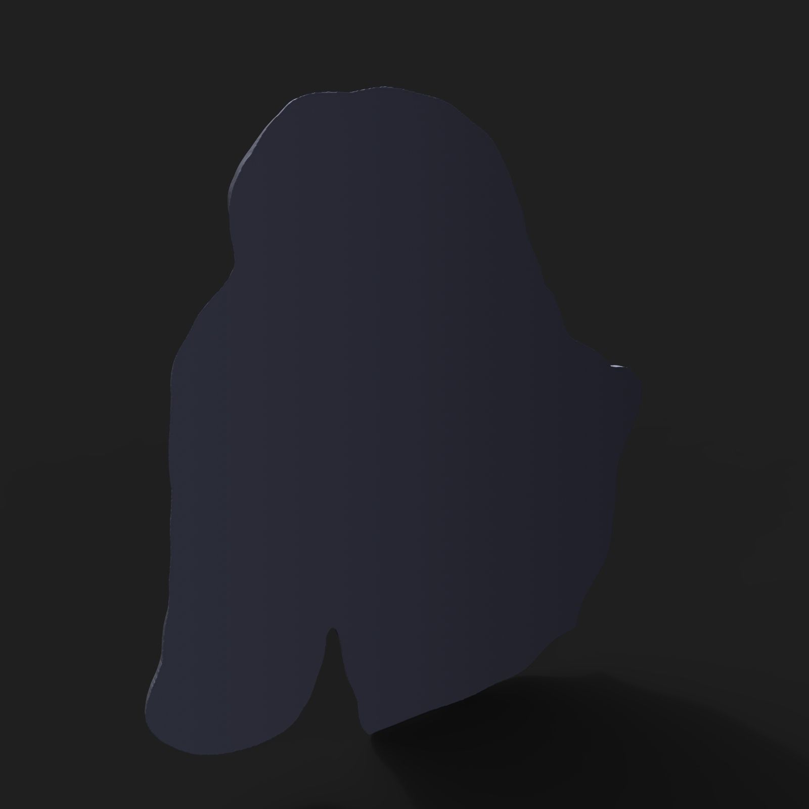 Basset Hound Dog head bas relief 3D print model_6