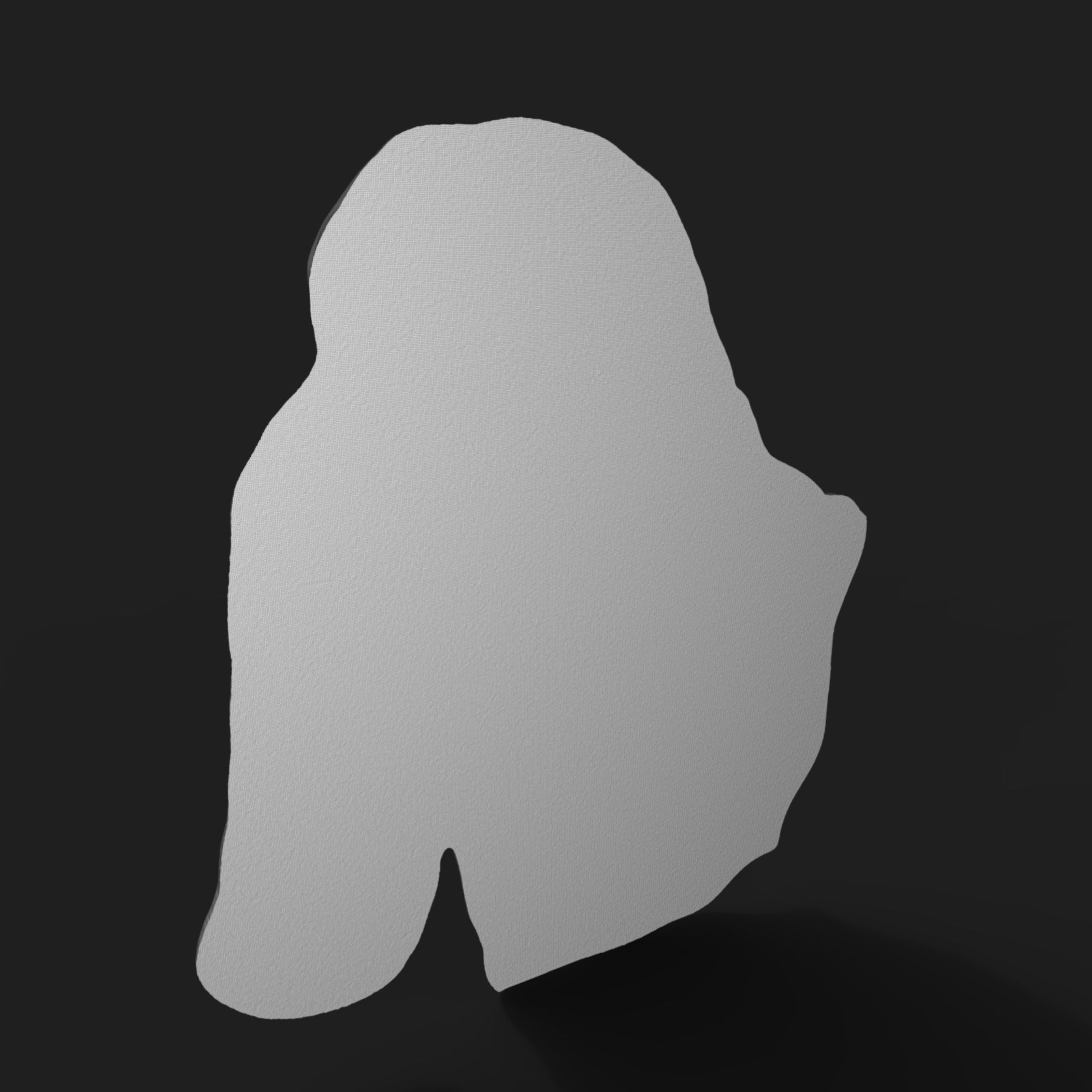 Basset Hound Dog head bas relief 3D print model_12