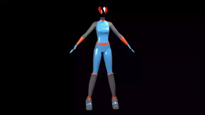 Low Poly Female Character Free 3D model