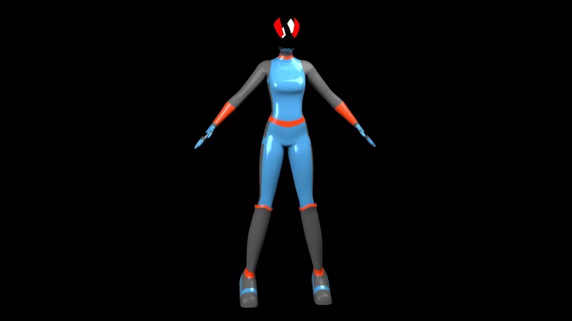 Low Poly Female Character Free 3D model_0