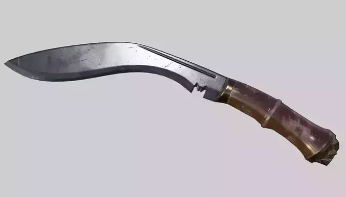 Knife Kukri PBR Game Ready Low Poly Low-poly 3D model