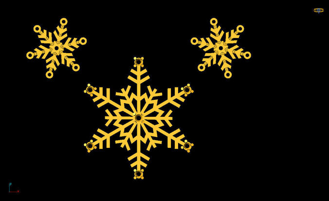 snow flake  3D print model