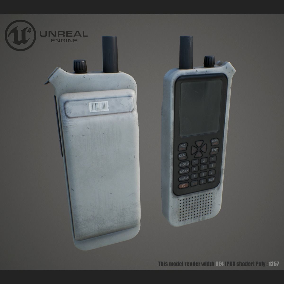 Radio Scanner  Low-poly 3D model_2