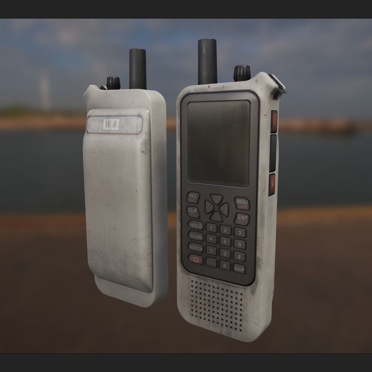 Radio Scanner  Low-poly 3D model_7