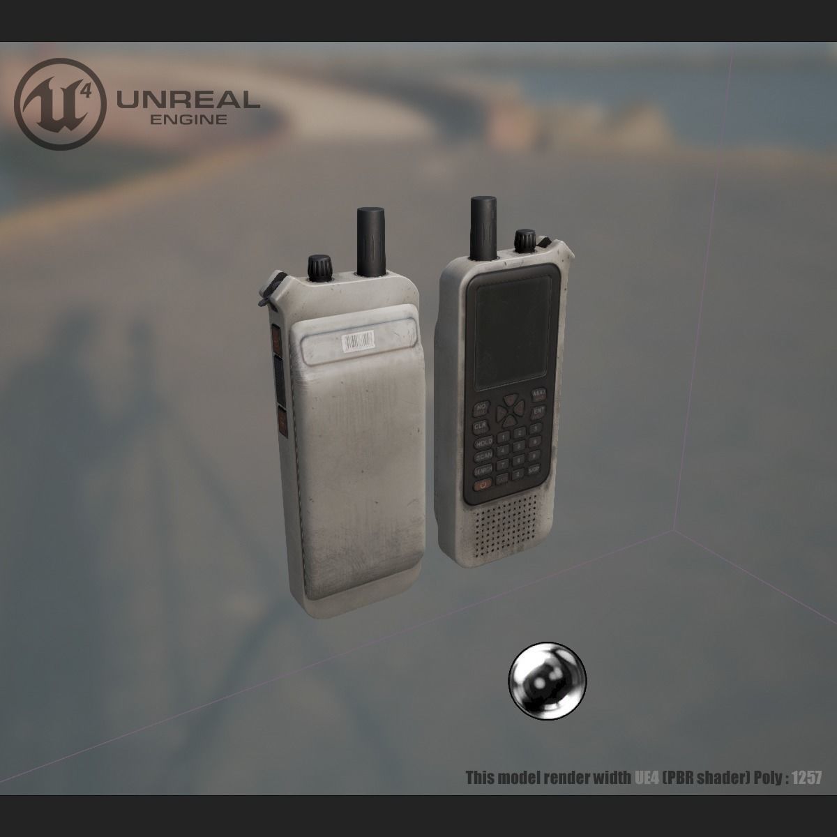 Radio Scanner  Low-poly 3D model_8