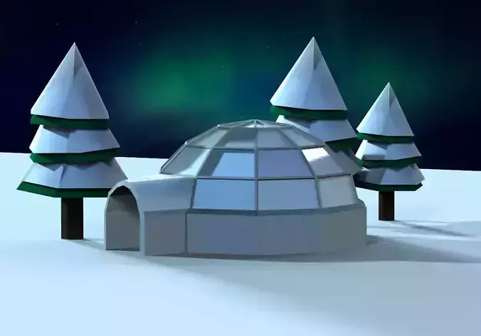 Igloo Low-poly 3D model