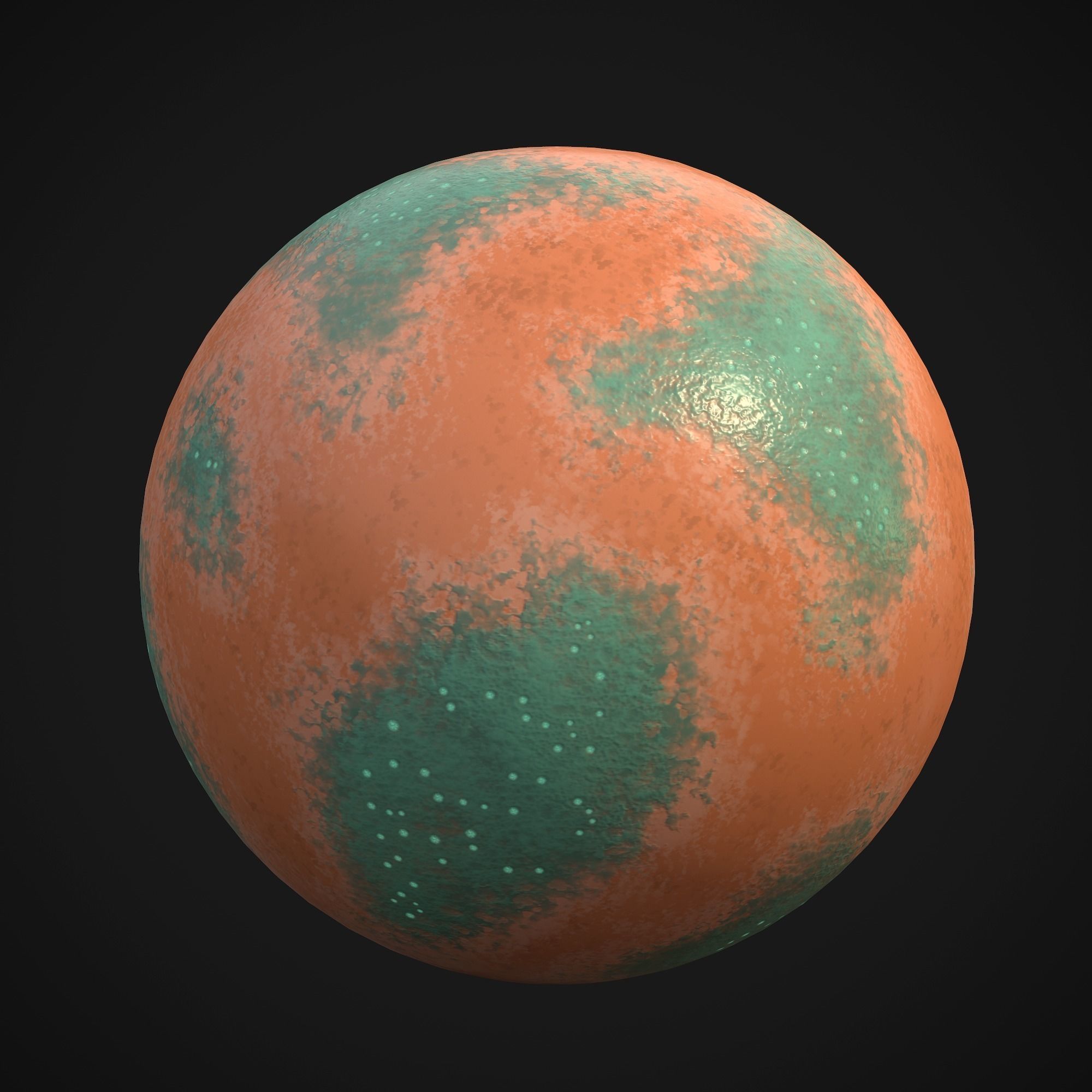 Stylized Planets 02 Low-poly 3D model_9